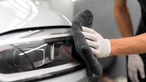 Hand washing car